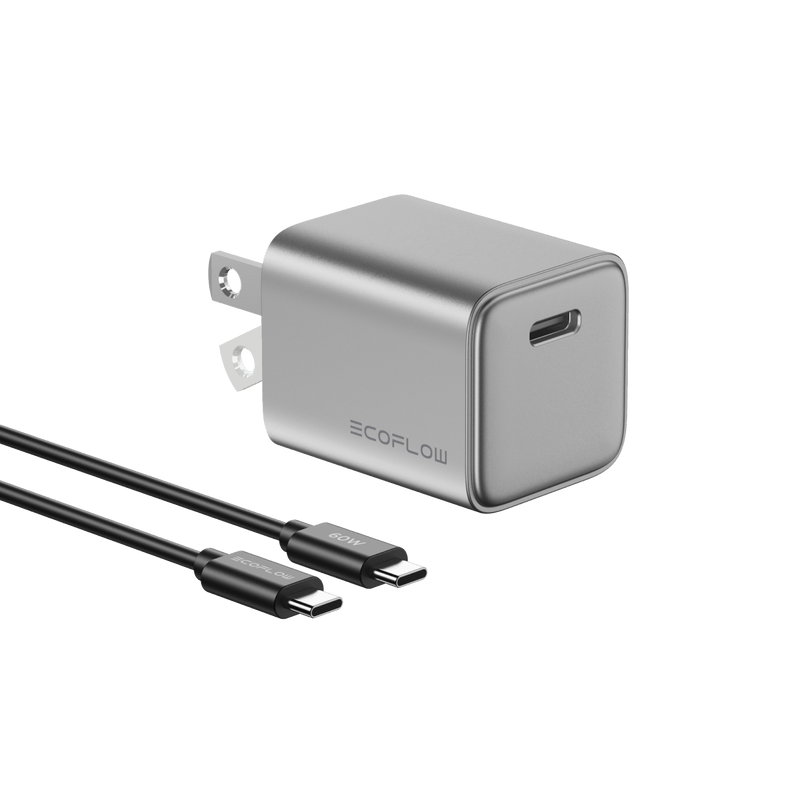 Load image into Gallery viewer, EcoFlow Accessory EcoFlow RAPID 30W GaN Charger with 60W Cable EcoFlow RAPID 30W GaN Charger with 60W Cable