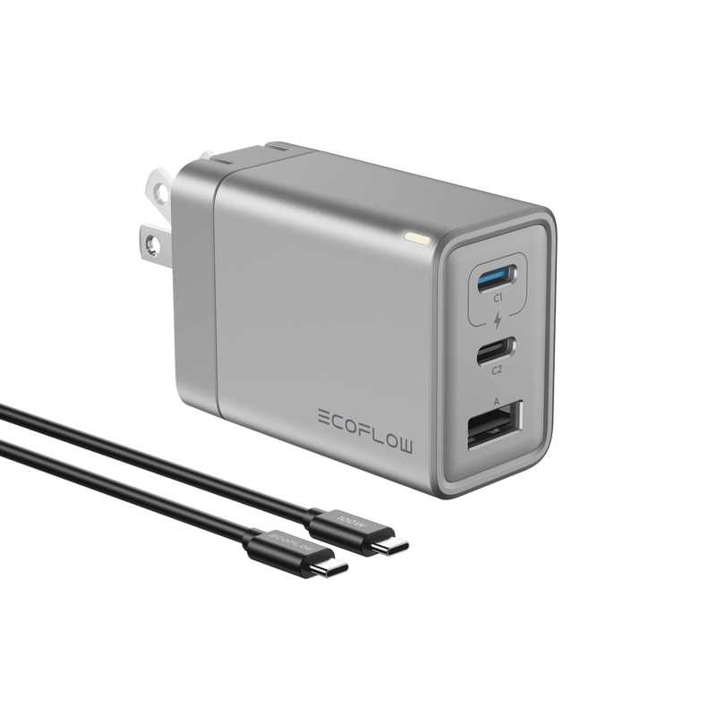 Load image into Gallery viewer, EcoFlow Accessory RAPID 65W GaN Charger with 100W Cable EcoFlow RAPID 65W GaN Charger with 100W Cable