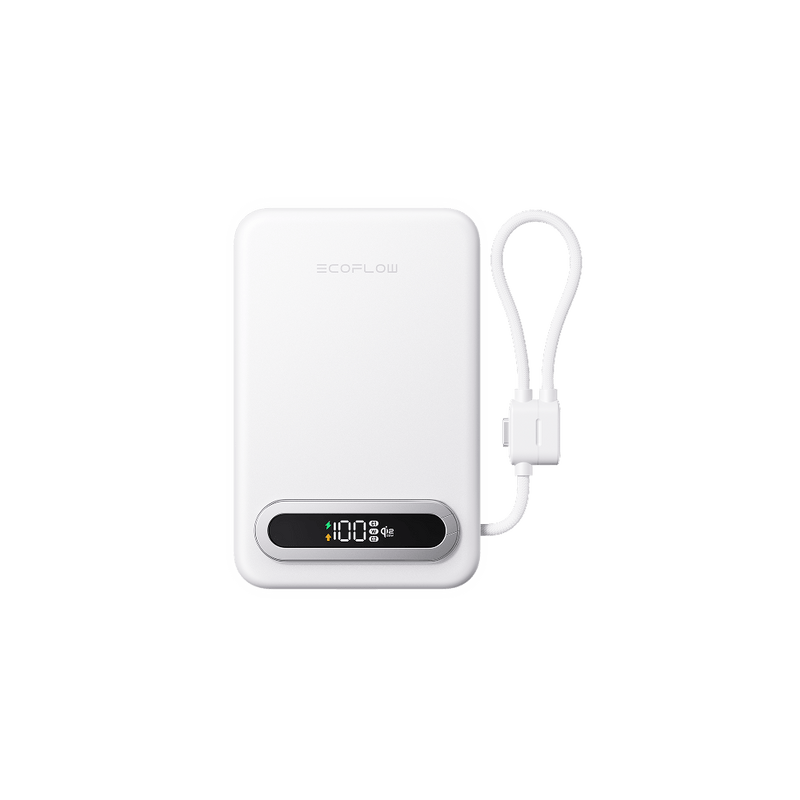Load image into Gallery viewer, EcoFlow White EcoFlow RAPID Mag Power Bank (Built-in USB-C Cable)