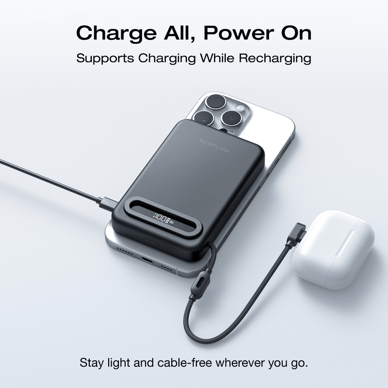 Load image into Gallery viewer, EcoFlow Rapid Mag EcoFlow RAPID Mag Qi2.2 Magnetic Power Bank (10,000mAh, 25W, Built-in USB-C Cable)
