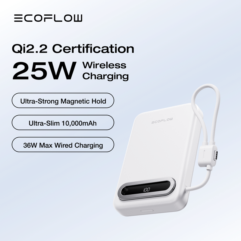 Load image into Gallery viewer, EcoFlow Rapid Mag EcoFlow RAPID Mag Qi2.2 Magnetic Power Bank (10,000mAh, 25W, Built-in USB-C Cable)