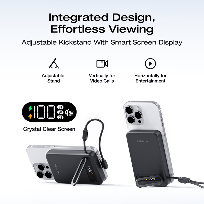 Load image into Gallery viewer, EcoFlow Rapid Mag EcoFlow RAPID Mag Qi2.2 Magnetic Power Bank (10,000mAh, 25W, Built-in USB-C Cable)