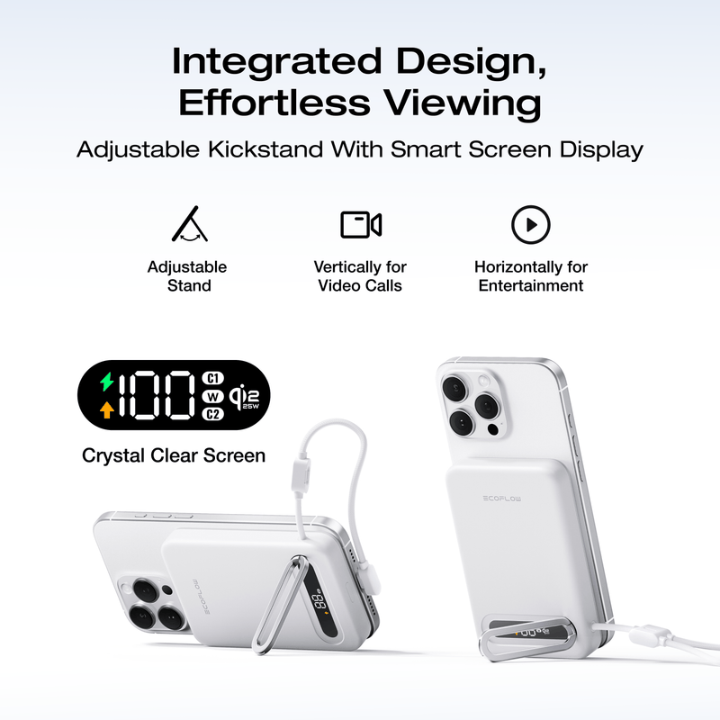 Load image into Gallery viewer, EcoFlow Rapid Mag EcoFlow RAPID Mag Qi2.2 Magnetic Power Bank (10,000mAh, 25W, Built-in USB-C Cable)