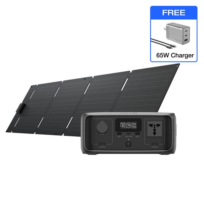 EcoFlow RIVER 3 (UPS) Solar Generator (PV60W)