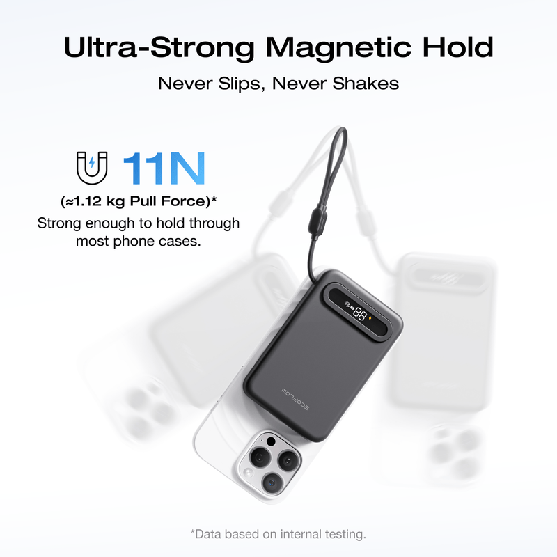 Load image into Gallery viewer, EcoFlow Rapid Mag EcoFlow RAPID Mag Qi2.2 Magnetic Power Bank (10,000mAh, 25W, Built-in USB-C Cable)
