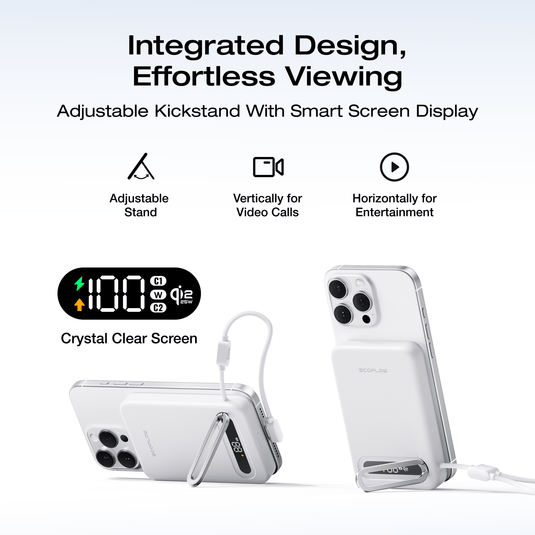 EcoFlow Rapid Mag EcoFlow RAPID Mag Qi2.2 Magnetic Power Bank (10,000mAh, 25W, Built-in USB-C Cable)