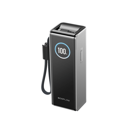 EcoFlow Rapid25k-with Silver EcoFlow RAPID Power Bank (25,000mAh, 170W, 100W Built-In and Retractable Cables)