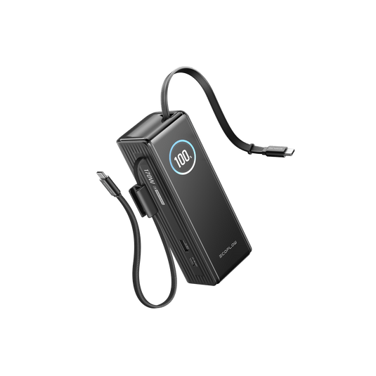 EcoFlow Rapid25k-with EcoFlow RAPID Power Bank (25,000mAh, 170W, 100W Built-In and Retractable