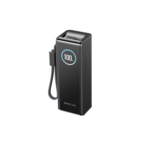 EcoFlow Rapid25k-with Black EcoFlow RAPID Power Bank (25,000mAh, 170W, 100W Built-In and Retractable