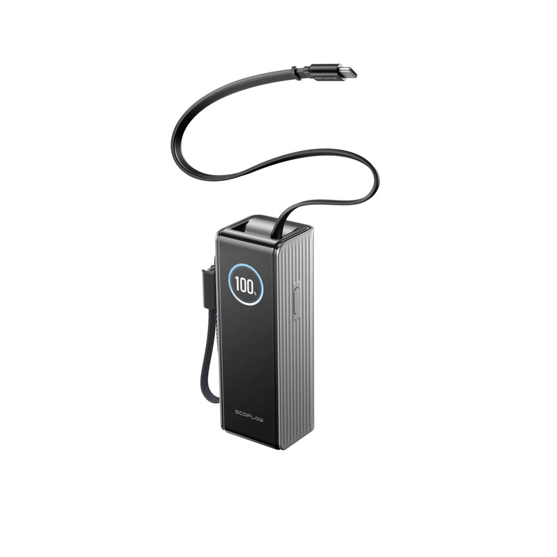 Load image into Gallery viewer, EcoFlow Rapid25k-with Silver EcoFlow RAPID Power Bank (25,000mAh, 170W, 100W Built-In and Retractable
