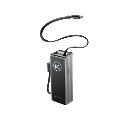 EcoFlow Rapid25k-with Silver EcoFlow RAPID Power Bank (25,000mAh, 170W, 100W Built-In and Retractable