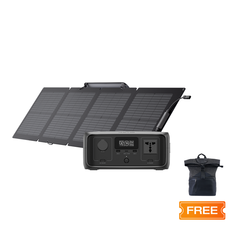Load image into Gallery viewer, EcoFlow RIVER 3 (UPS) Solar Generator (PV110W)
